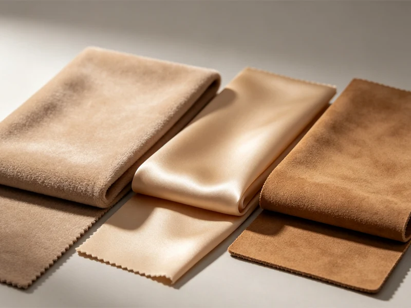 Velvet, satin and suede pouches compared