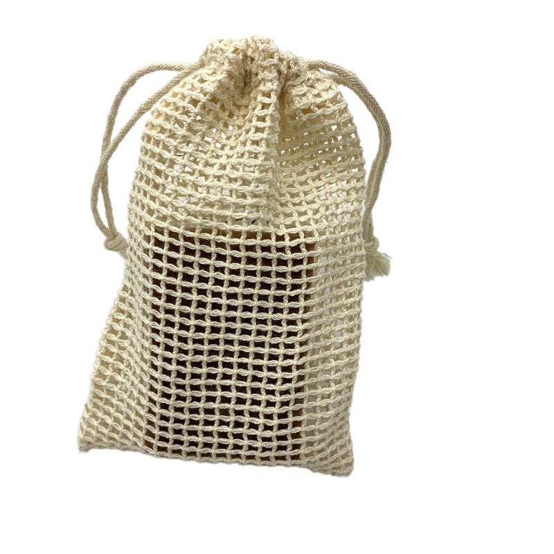 Cotton pouch with drawstring cord
