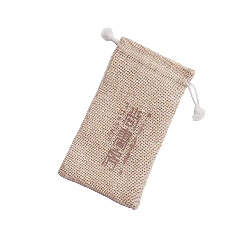 Jute drawstring pouch