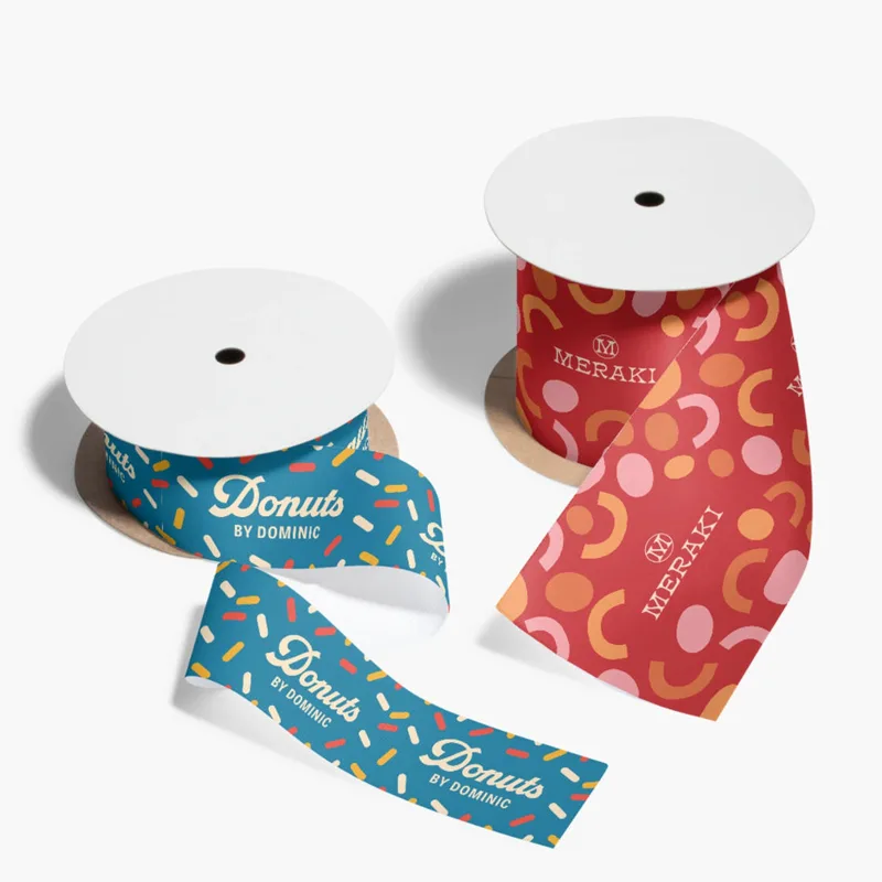 Branded ribbon for packaging