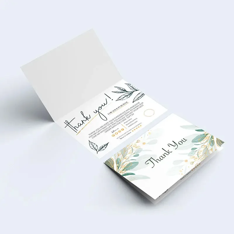 Custom thank you card insert