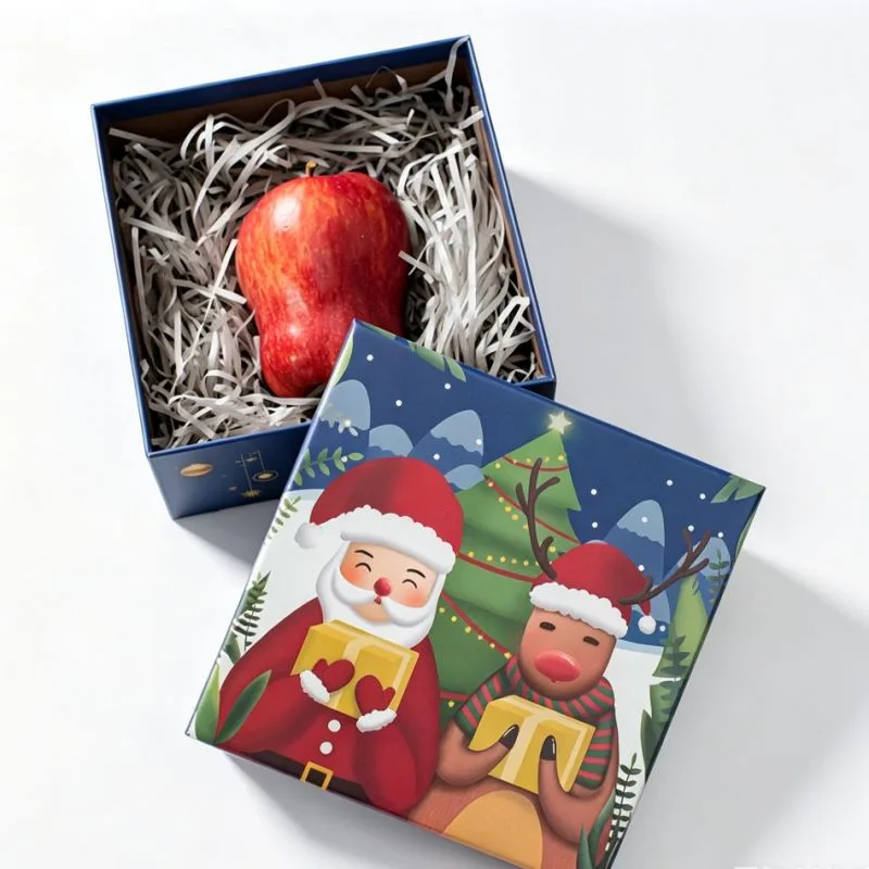 Rigid gift box for Christmas