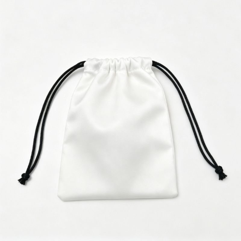 Small satin drawstring pouch