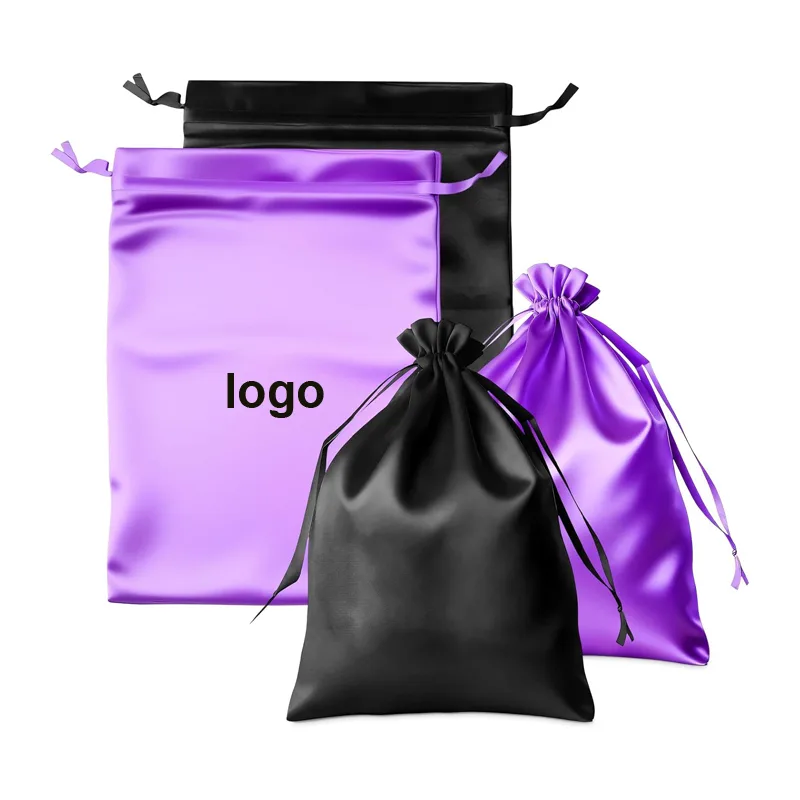 Satin gift bag custom logo