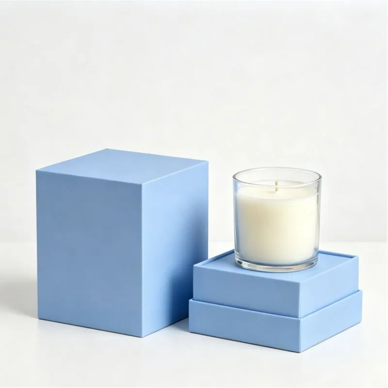 Rigid drawer box for candles