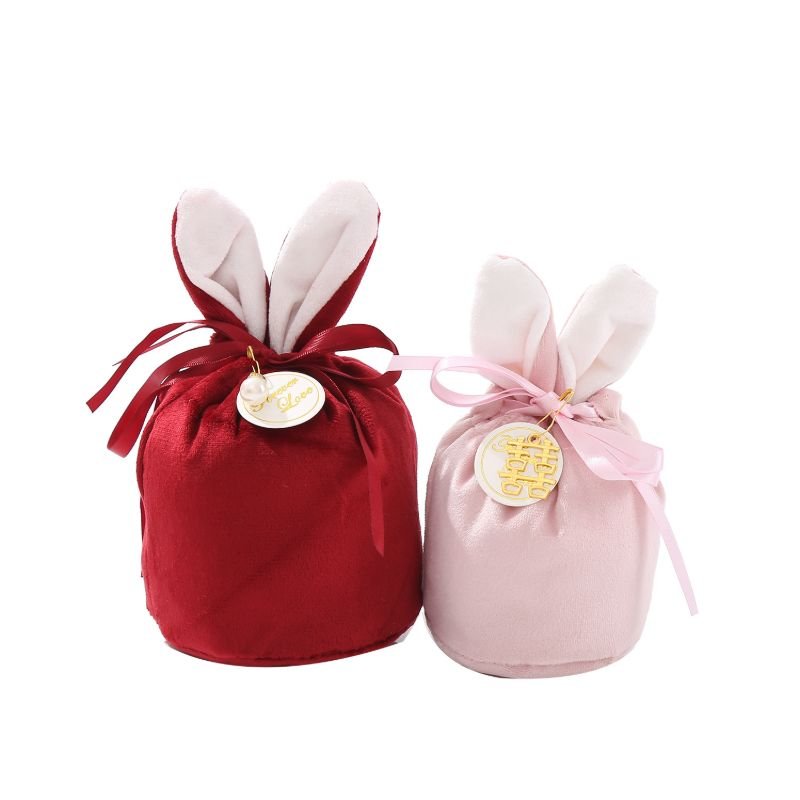 Large velvet drawstring gift pouch
